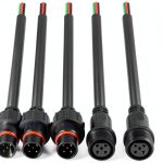 Hysmigor 5 Pin LED Connector IP65 Waterproof Copper PVC Wire-0