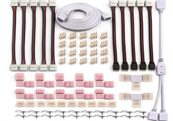 Pavo RGB LED Connector Kit 4pin 10mm DIY Lighting Accessory-0