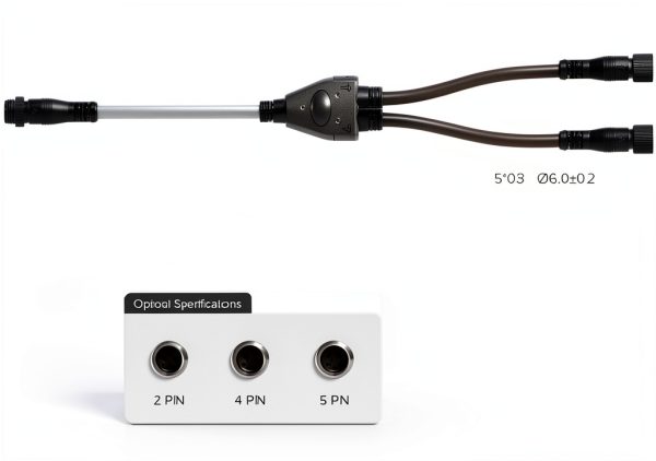 BTF-LIGHTING 3 Pin Y Splitter IP68 Waterproof LED Connector-5