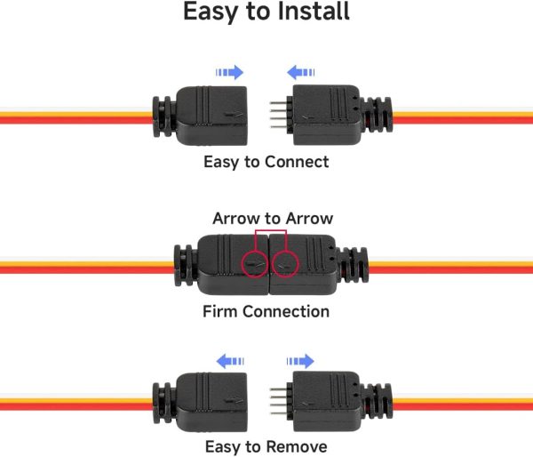 BTF-LIGHTING JST Connectors 4PIN 6PIN 3PIN 2PIN DC LED-2