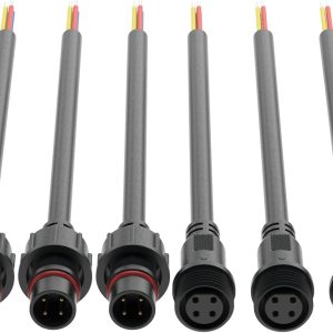Hysmigor 4 Pin LED Connector IP65 Waterproof Plastic-0
