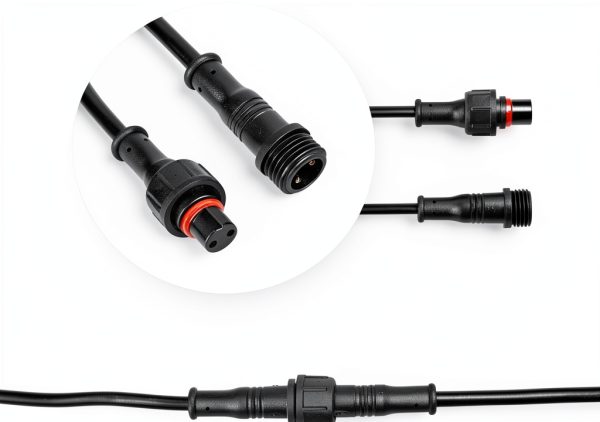 Hysmigor 2 Pin LED Connector IP65 Waterproof Plastic-8