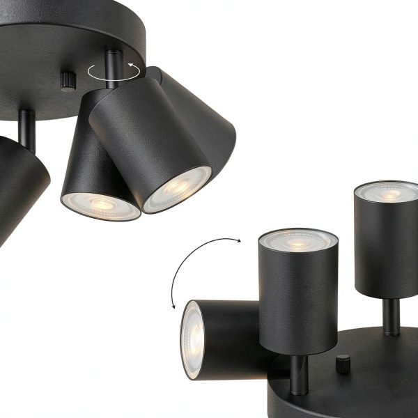 Bricosmocon Track Lighting Black Adjustable Modern Home-3