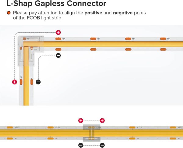 BTF-LIGHTING FCOB LED Strip Connectors Copper PWM Indoor-3