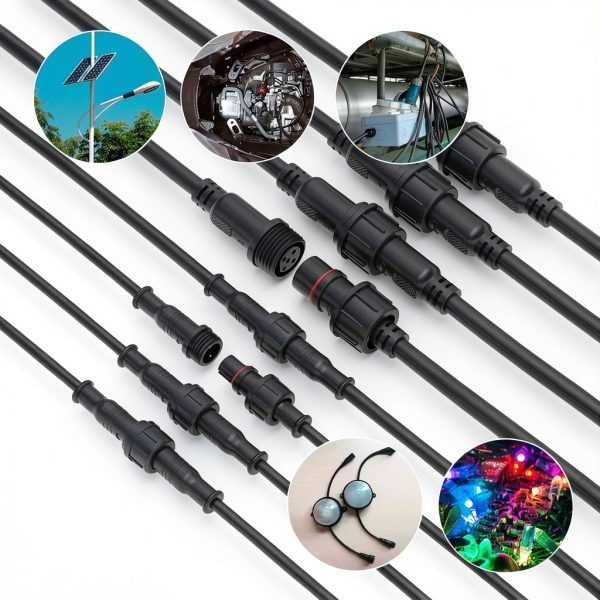 Hysmigor 2 Pin LED Connector IP65 Waterproof Plastic-2