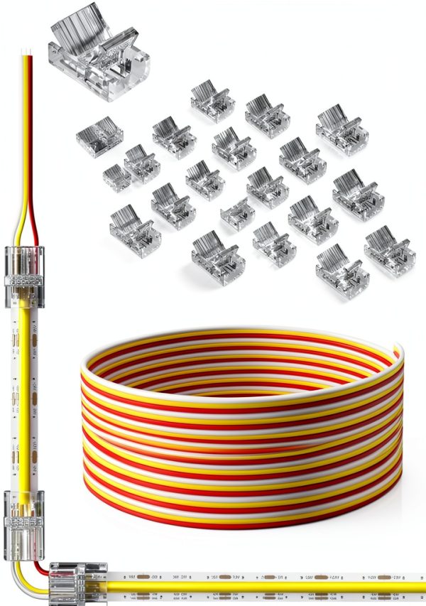 PAUTIX 10mm COB LED Strip Connectors Reusable Easy Install-0