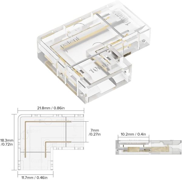 BTF-LIGHTING FCOB LED Strip Connectors Copper PWM Indoor-2