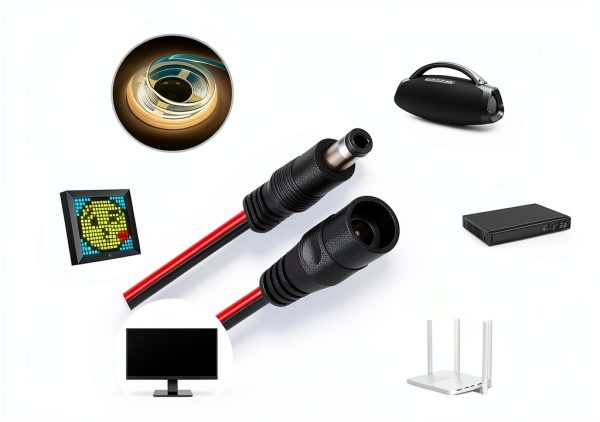 BTF-LIGHTING DC Pigtail Cable Connectors LED Strip Tools-4