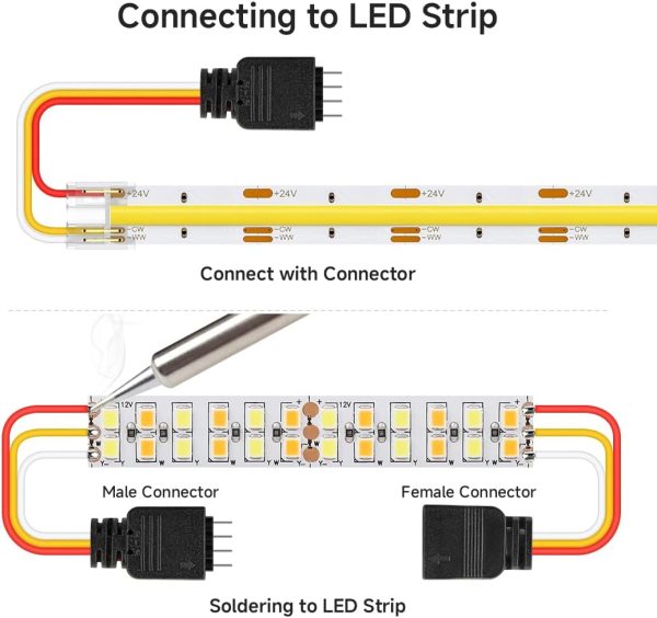 BTF-LIGHTING JST Connectors 4PIN 6PIN 3PIN 2PIN DC LED-3