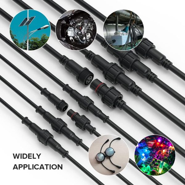 Hysmigor 4 Pin LED Connector IP65 Waterproof Plastic-2