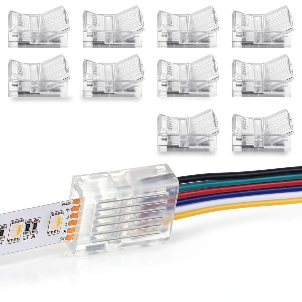 Flutesan Transparent LED Strip Connectors 5 Pin 12V Copper-1