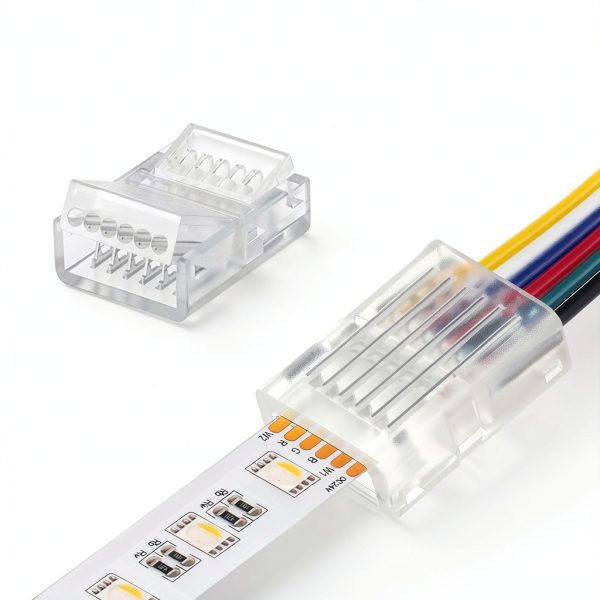 Flutesan Transparent LED Strip Connectors 5 Pin 12V Copper-6