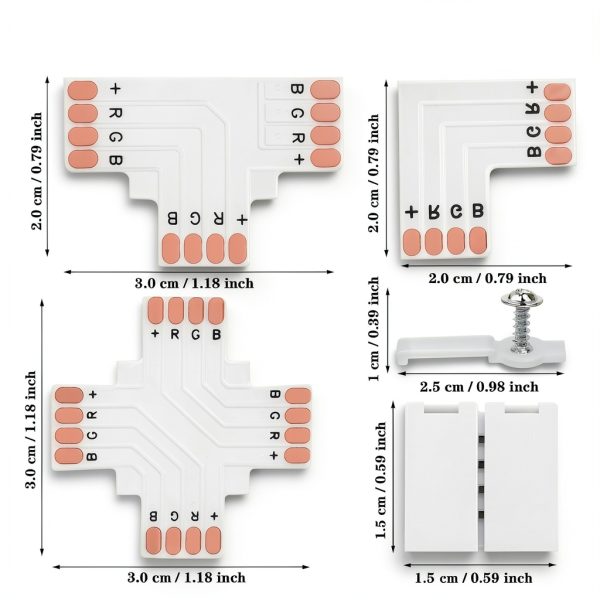 Mudder LED Strip Connectors for Tools Home Improvement-2