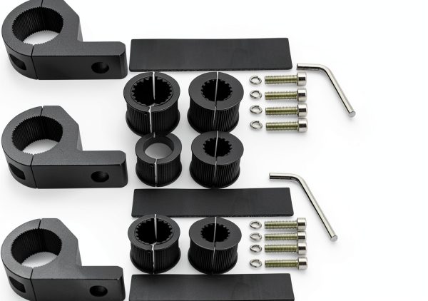Motorcycle Aluminum Mounting Bracket Szplonly Mini 4PCS Black-1
