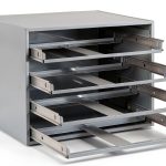 Durham 307-95 Gray Cold Rolled Steel Slide Rack for Lab Cabinets-0