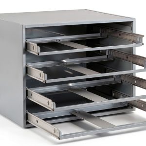 Durham 307-95 Gray Cold Rolled Steel Slide Rack for Lab Cabinets-0