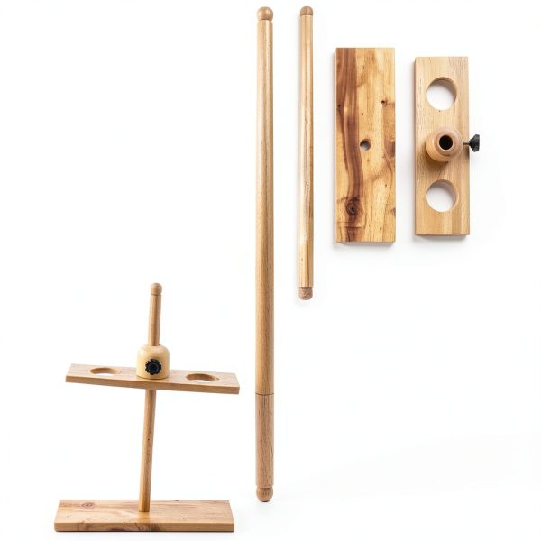 Laboratory Wood Rack ULTECHNOVO Dual Hole Funnel Stand for Lab-2