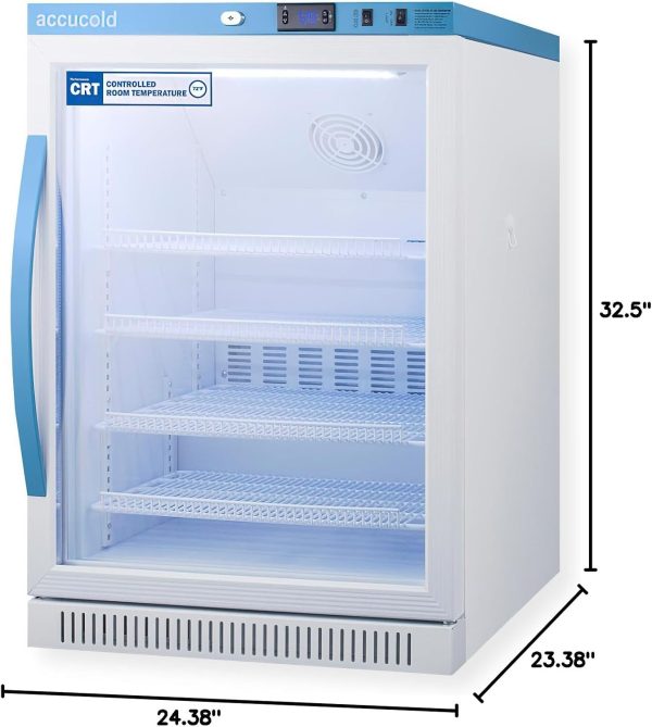 Accucold Summit 6 cu ft. room temp cabinet ARG6PV-CRT Glass Door-2