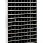 Durham Cold Rolled Steel Tall Bin Cabinet Slope Shelf Gray Finish-0
