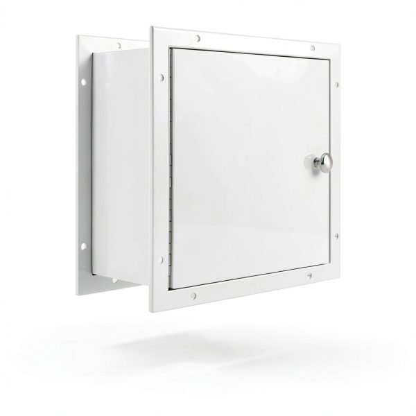 DIYTuning Specimen Lab Pass Thru Cabinet with Double Access Doors, Stainless Steel Surface, Recessed Specimen Pass-Thru Cabinet, Adjustable Flange-4