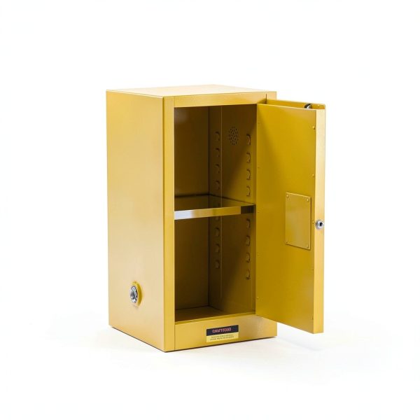 Flammable Storage Cabinet 23x18x35 Galvanized Steel Adjustable Shelves-4