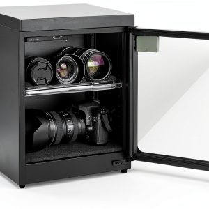 Electronic Dry Cabinet 30L, Camera Dry Cabinet 2 Tiers, Dehumidify Moisture Proof Lab Dry Box, 25%-60% RH Lens Camera Storage Cabinet Adjustment Knob-0