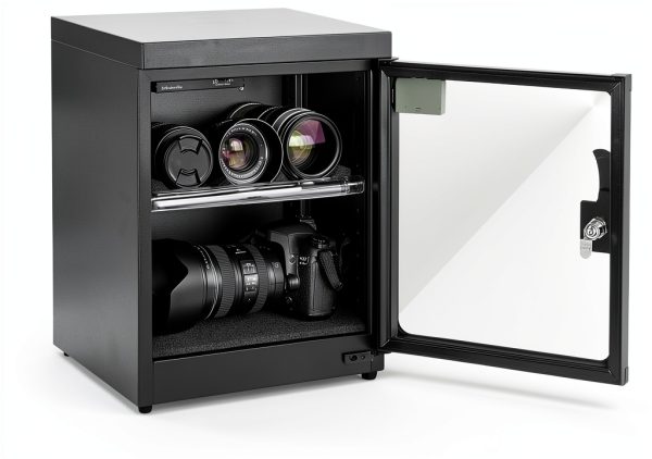 Electronic Dry Cabinet 30L, Camera Dry Cabinet 2 Tiers, Dehumidify Moisture Proof Lab Dry Box, 25%-60% RH Lens Camera Storage Cabinet Adjustment Knob-0