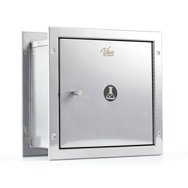 Specimen Box with Pass Tray, Window Pass Through Specimen Tray Box with Dual Sided Access Doors, 12.7” H x 13.2” W x 6” D-0