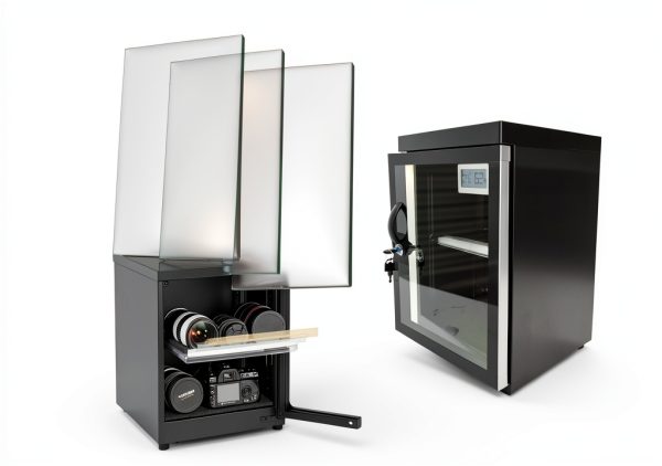 Electronic Dry Cabinet 30L, Camera Dry Cabinet 2 Tiers, Dehumidify Moisture Proof Lab Dry Box, 25%-60% RH Lens Camera Storage Cabinet Adjustment Knob-5