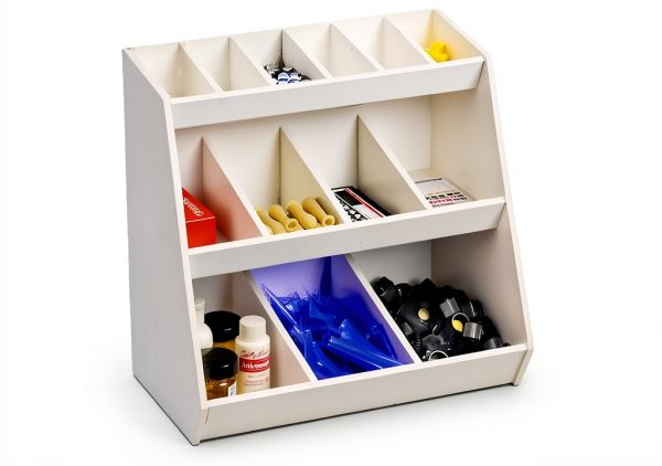 Lab Storage Bin TrippNT 3-Shelf PVC Cabinet - 13 Compartments-0