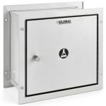 Global Industrial Pass Through Specimen Cabinet, Stainless Steel, 13-1/4"W x 6" D x 12-3/4"H-0