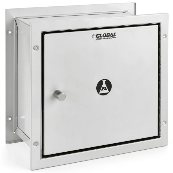 Global Industrial Pass Through Specimen Cabinet, Stainless Steel, 13-1/4"W x 6" D x 12-3/4"H-0