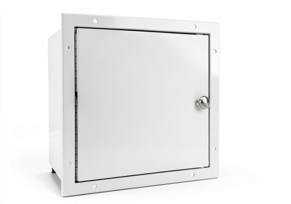 DIYTuning Specimen Lab Pass Thru Cabinet with Double Access Doors, Stainless Steel Surface, Recessed Specimen Pass-Thru Cabinet, Adjustable Flange-5