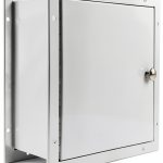 DIYTuning Specimen Lab Pass Thru Cabinet with Double Access Doors, Stainless Steel Surface, Recessed Specimen Pass-Thru Cabinet, Adjustable Flange-0
