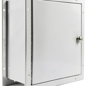 DIYTuning Specimen Lab Pass Thru Cabinet with Double Access Doors, Stainless Steel Surface, Recessed Specimen Pass-Thru Cabinet, Adjustable Flange-0