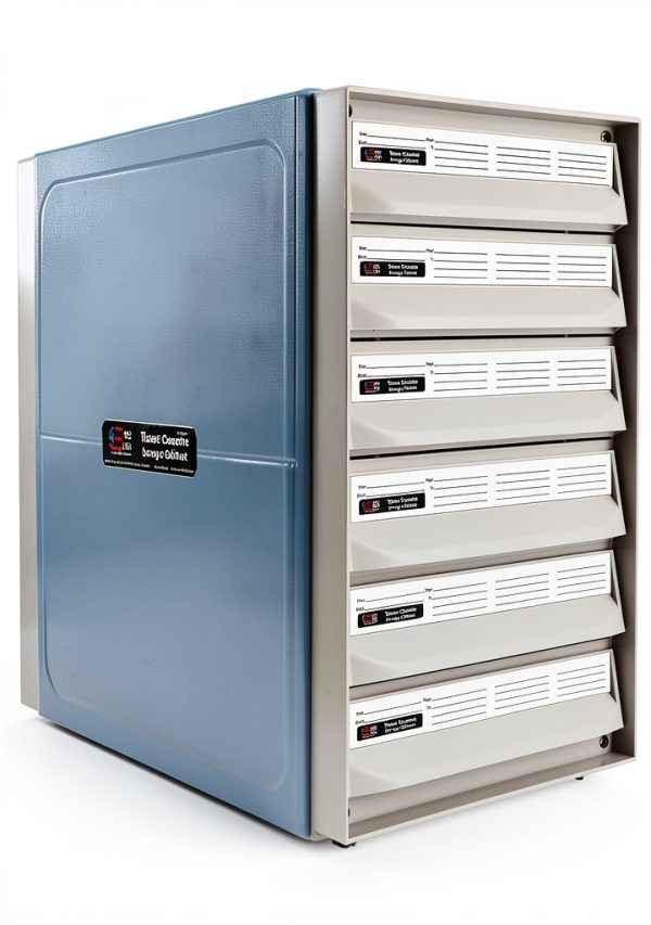 Tissue Cassette Storage Cabinet 4Es USA Six-Drawer Stackable Blue-0