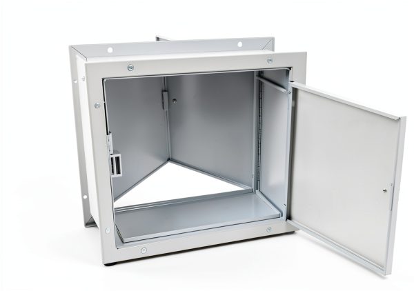 DIYTuning Specimen Lab Pass Thru Cabinet with Double Access Doors, Stainless Steel Surface, Recessed Specimen Pass-Thru Cabinet, Adjustable Flange-6