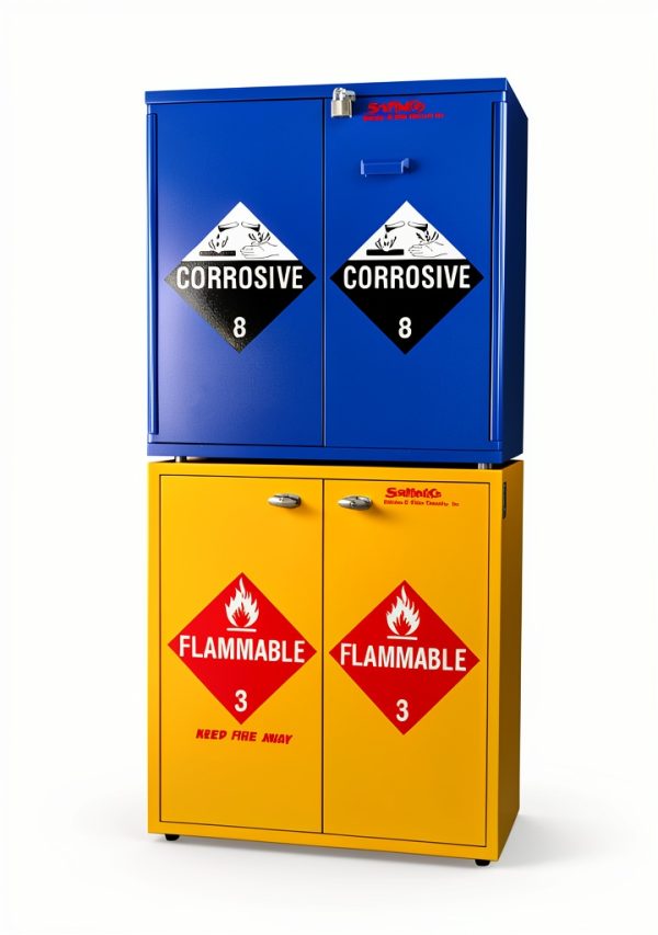 SciMatCo High-Density Plywood Acid Cabinet SC8081 Blue 24L Stacking-1