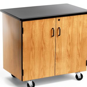 National Public Seating Lab Cabinet with Swivel Casters Black 24x36x36-0
