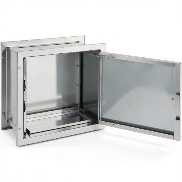 Global Industrial Pass Through Specimen Cabinet, Stainless Steel, 13-1/4"W x 6" D x 12-3/4"H-2