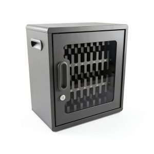Luxor CHZZ002 CellGuard Phone Storage Cabinet, Cell Phone Locker for Classroom with 32 Foam Slots, Locking Acrylic Door, Powder-Coated Steel, Wall-Mount Kit Included, 15"W x 9"D x 16.25"H, Gray-0