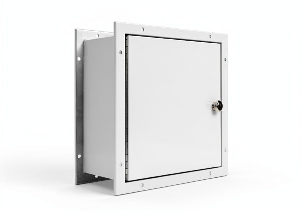 DIYTuning Specimen Lab Pass Thru Cabinet with Double Access Doors, Stainless Steel Surface, Recessed Specimen Pass-Thru Cabinet, Adjustable Flange-2