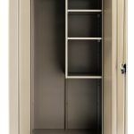 Janitorial Cabinet Global Industrial 36x18x72 Tan Freestanding Steel-0