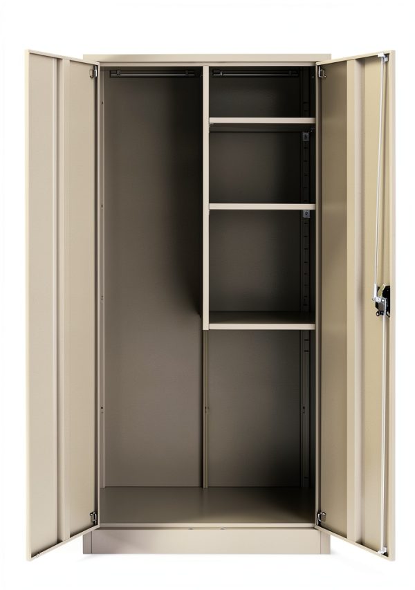 Janitorial Cabinet Global Industrial 36x18x72 Tan Freestanding Steel-0