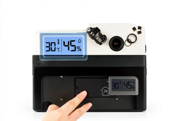 Electronic Dry Cabinet 30L, Camera Dry Cabinet 2 Tiers, Dehumidify Moisture Proof Lab Dry Box, 25%-60% RH Lens Camera Storage Cabinet Adjustment Knob-3