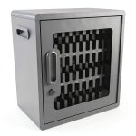 Luxor CHZZ001 CellGuard Phone Storage Cabinet, Cell Phone Locker for Classroom with 32 Foam Slots, Locking Acrylic Door, Powder-Coated Steel, Freestanding, 15"W x 9"D x 16.25"H-0