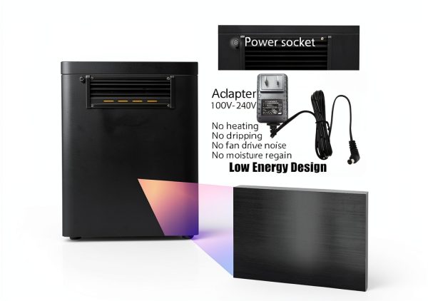 Electronic Dry Cabinet 30L, Camera Dry Cabinet 2 Tiers, Dehumidify Moisture Proof Lab Dry Box, 25%-60% RH Lens Camera Storage Cabinet Adjustment Knob-6